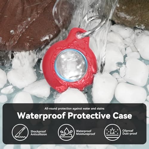 TNSNK for AirTag Holder Keyring, 1 Pack,Red — view 2