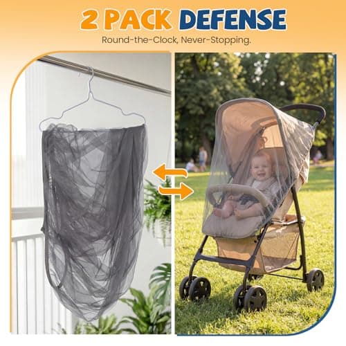 Mosquito Net for Pram, Universal, Grey — view 3