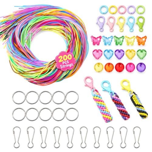 Vasdrin Scoobies Strings Kit, 200 Pieces Scooby Strings in 20 Colours
