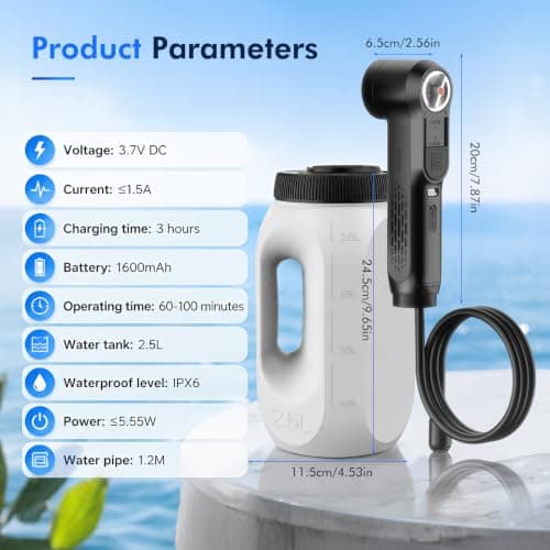 Portable Bidet Sprayer for Toilet, Electric Handheld Travel Muslim Shower — view 5