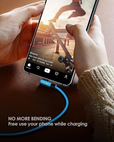 Short USB C Charger Cable 90 Degree[15cm 3 Pack], Silicone 3A Type-C Cable — view 2