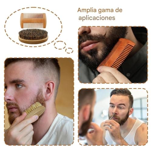 Beard Comb And Brush Set Groom Shave Care Clean Debris Accessories — view 5