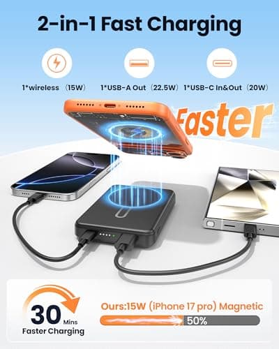 for MagSafe Power Bank 12000mAh Wireless 22.5W Fast Charging — view 2