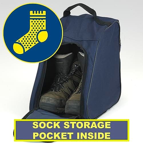 Ducksback Heavy Duty Breathable Boot Bag Case Walking, Hiking, Work or Military Boots (Blue) — view 5