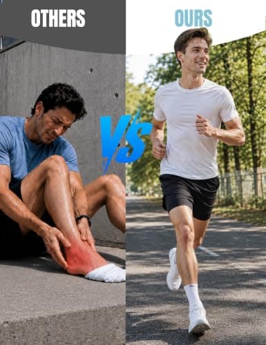 Lounwee Crew Compression Running Socks: 15-20 mmhg Arch Support Compression — view 4