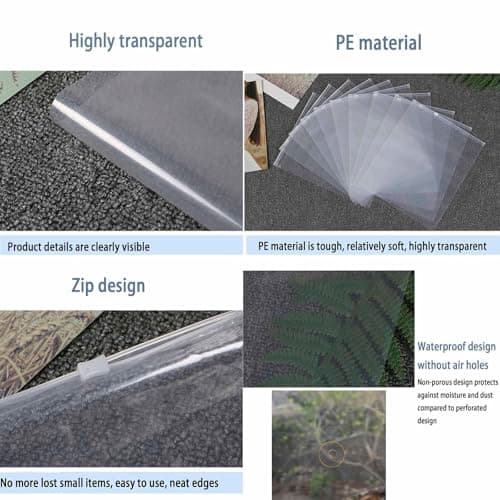 QISF 50 x 60cm Reusable Ziplock Bags for Clothes，30 Pack Large Plastic Hospital Bags，Travel Clothes Storage Bags，Clear Seal Bag Waterproof Luggage Organiser for Down Jackets Sweater (Nonporous) — view 4