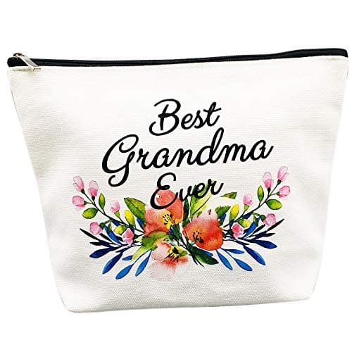Grandma Gifts Best Grandma Ever Makeup Bag Mother's Day Gifts Grandmother Birthday Gifts Nana Gift for Mom from Granddaughter