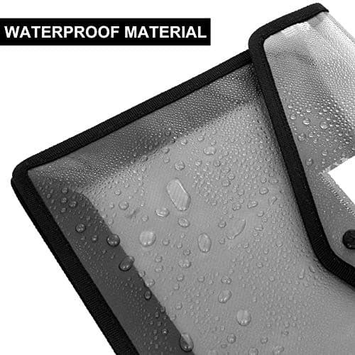 SENENQU 6 Pack A4 Black Plastic Document Folder Waterproof Wallet Folder with Pocket, Translucent File Envelope Folder with Button Closure for Home Office School — view 5