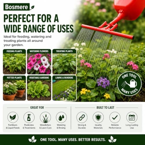Bosmere N574 Garden Care Watering Can Sprinkler Bar, Red — view 5