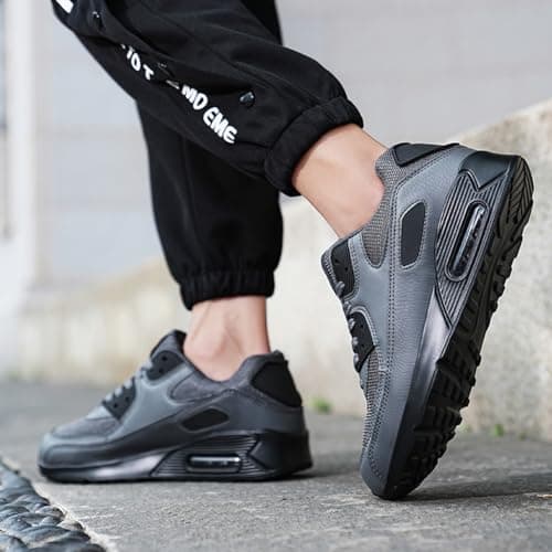 Padgene Men Women Running Shoes Sports Trainers Breathable Lightweight Sneakers Air Cushion Low Top Footwear Waking Fitness Lace up Shoes for Walking Gym Jogging Fitness Athletic Casual — view 6