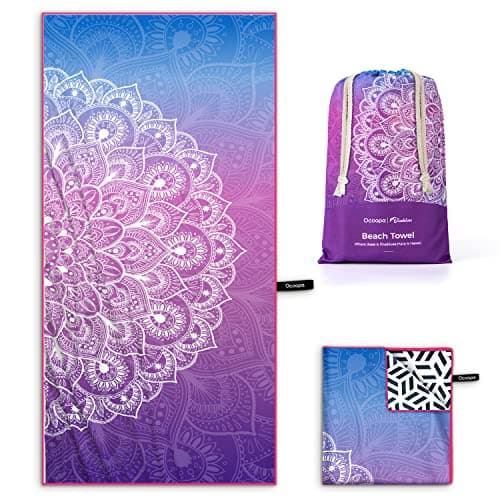 OCOOPA Beach Towel Microfiber, Extra Large 178cm*80cm Oversized Travel Towel- Quick Dry, Sand Free, Compact, Lightweight-Beach Accessories