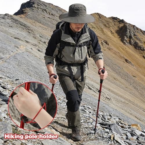 8 Pack Backpack Hiking Stick Holders, Backpack Accessories Gear Bungee Cord, Stick Holder Elastic Rope Fasteners Lanyard Fixing Buckle for Trekking Pole Walking Camping Equipment (4 Colors) — view 3