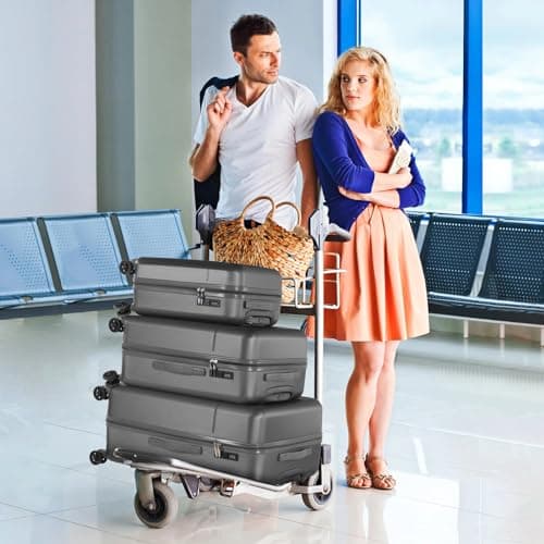 Tavoxda 3 Piece Luggage Sets, ABS Hardshell Suitcase Set for Family Travel — view 2