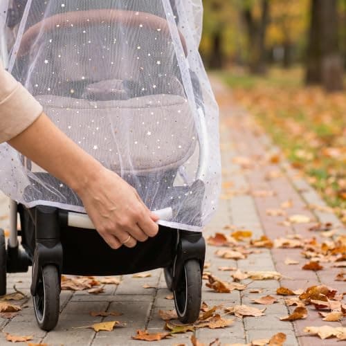 CIYODO Stroller Lightweight Ultra-fine Mosquito Polyester Cover Net with Mesh Full Coverage Protection Portable Design for Park Walks and Family Road Trips — view 6