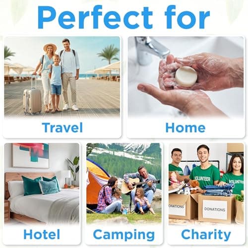 Bergman Kelly - Hotel Soap Bars - White Tea, 14 g, 100 PK - Travel Size Luxury Bulk Amenities Bar Soap - Mini Individually Wrapped Round Soaps - Small Toiletries for Airbnb, Motel, Guest Bathroom — view 6