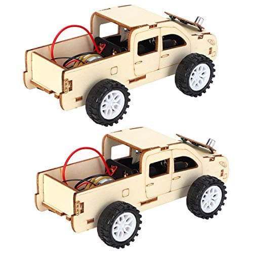 Chrees Voice Controlled Car Wood DIY Toy Kit, Scientific Experimental