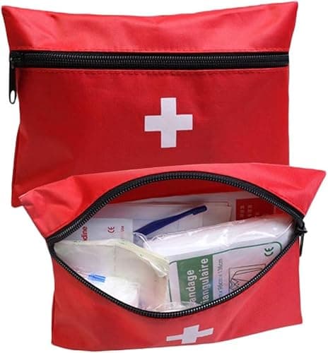 AOUTACC 6 Pack Mini First Aid Kit Empty Pouch, Travel Empty First Aid Kit Pouch Bag for Emergency at Home, Office, Car, Outdoors, Boat, Camping, Hiking(Bag Only) — view 2