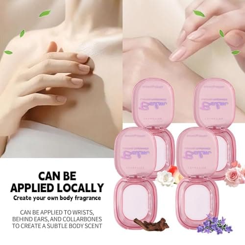 4Pcs Solid Perfume, Portable Pocket Balm Perfume For Travel Use,Apply Topically For A Unique Body Scent. Apply To Wrists, Behind Ears And Collarbones,Travel Size With 4 Unique Scents — view 2