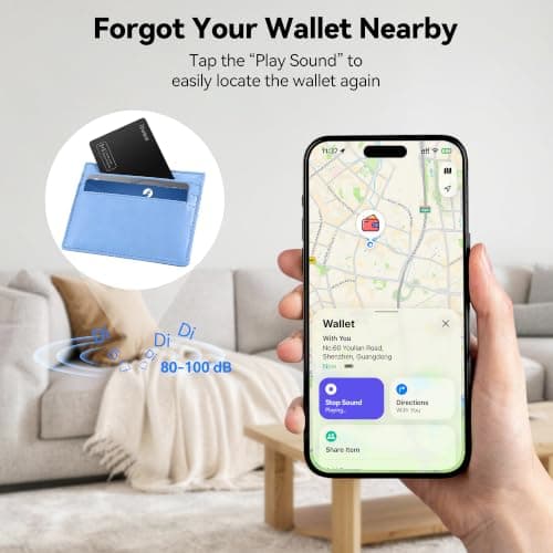 2pcs Rechargeable Wallet Tracker Work with Apple Find My(iOS Only) — view 3