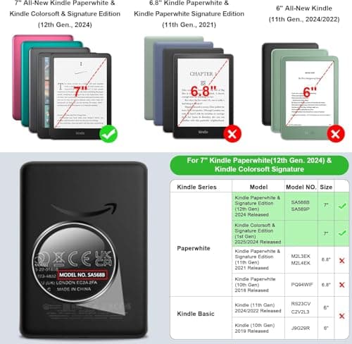 FINTIE Rotating Case for 7"Kindle Paperwhite 12th Gen 2024/Kindle Colorsoft — view 2