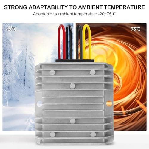 DC-DC Buck Converter, 20-60V to 12V 10 A DC Power Converter, Waterproof Step-Down Converter, DC Voltage Regulator Module for Screens, Fans, Vehicles, Robots, Photovoltaic Panels, CNC Machines — view 4