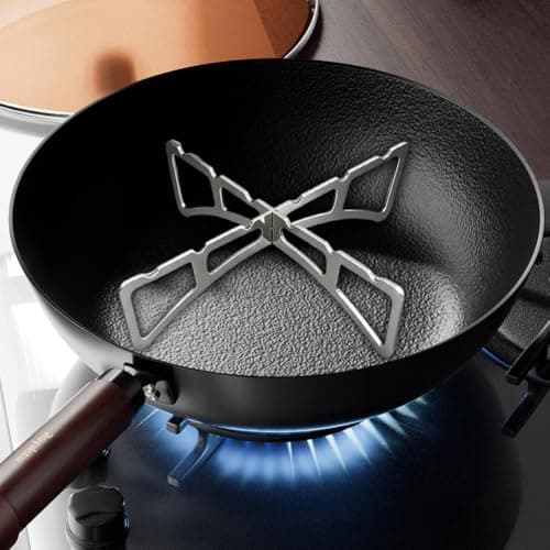 FACAIIO for Compact Stainless Steel Steaming Rack 4 Pack, Foldable Stand Pots, Camping Travel and Daily Cooking, 12.5cm — view 4