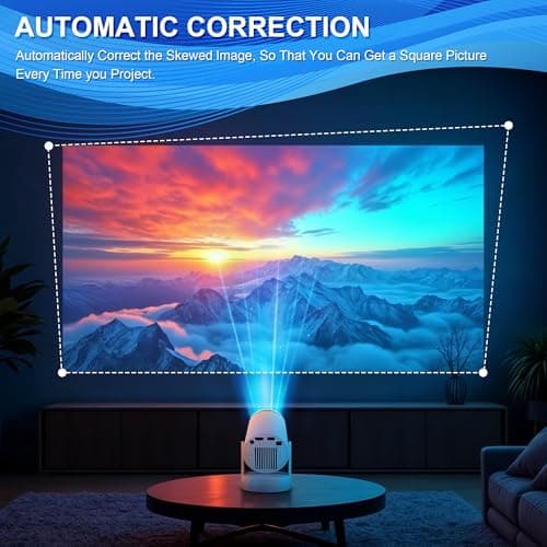 Mini Projector 10000L Portable Projectors with WiFi BT 5.4 Support 4K 1080P Smart Projector for Bedroom Compatibile with HDMI/TV Stick/Memory Stick/Laptop — view 6