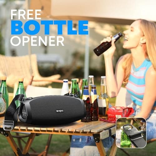 W-KING Bluetooth Speaker, 120W Max Portable Loud Wireless Boombox IPX6 — view 5