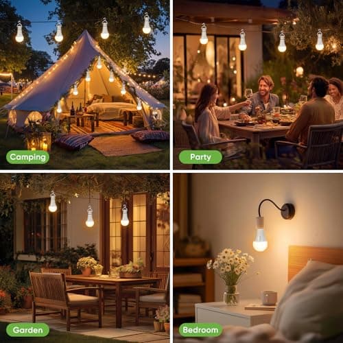 Kimjo E27 7 W Rechargeable Light Bulb with Remote Control, 3 Color, 2 Pack — view 5