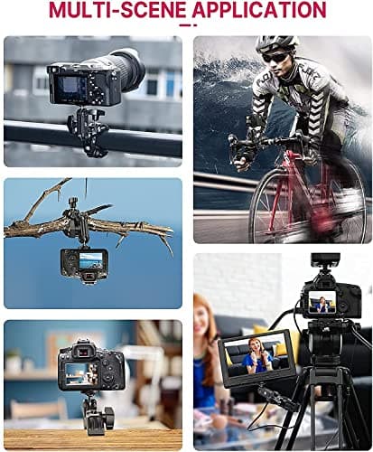 Ulanzi Super Clamp Camera Clamp Mount with Phone Holder and 360° Ballhead Magic Arm Adapter with 1/4" & 3/8" Thread — view 6