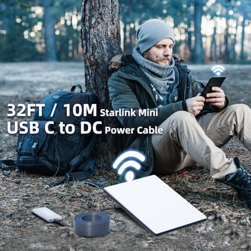 for Starlink Mini Cable, 32FT/10M for Starlink Mini USB C to DC Power Cable — view 3