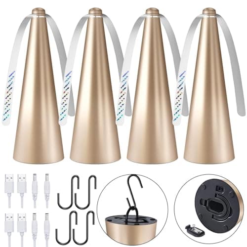 Fly Fans For Tables, Fly Deterrent For Table,Insect Deterrent (1, Silver) — view 3