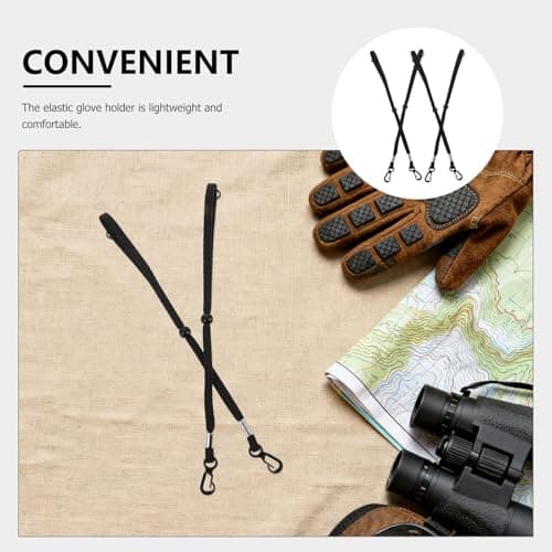 DEEPCRAFF 6pcs Ski Glove Wrist Straps Anti Lost Adjustable Black — view 3