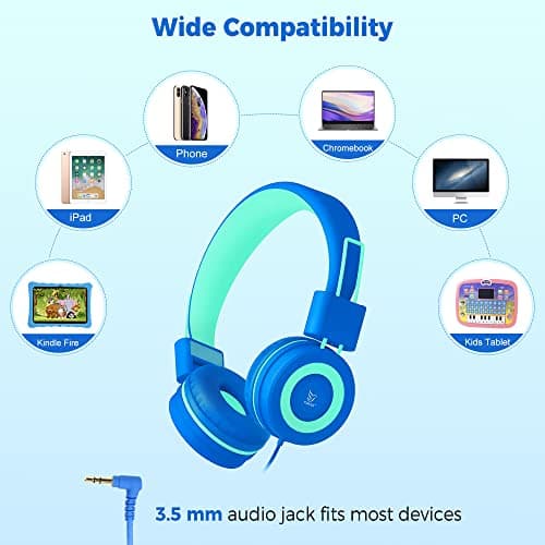 Yomuse C89 Kids Headphones Wired 3.5mm Aux Nylon Cable — view 3