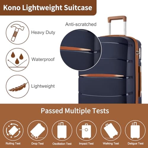 Kono 28 Inch Large Hard Shell Suitcase PP Lightweight Travel Luggage — view 5