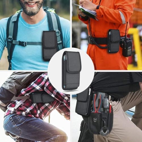 ykooe Mobile Pouch Phone Holster for iPhone 17Air 17 16 15 14 13 12 11 Pro Max XS Max XR 8 7 6 Plus, Samsung Galaxy, Google Pixel, (XL) — view 5