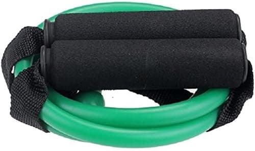 Resistance Tube Exercise Band with Handles, Natural Latex, 135cm Length, Fitness Training (Green) — view 6