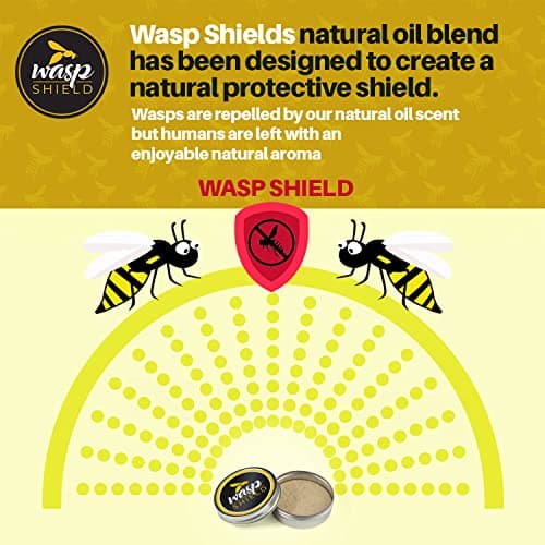 Wasp Shield | Compact 100% Organic Wasp Repellent | Contains No Deet | NO Skin Contact Required | Alternative to Wasp Killer Spray and Trap | For Indoor and Outdoor Use — view 2