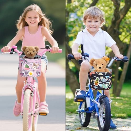 Flintronic Kids Bike Basket, Waterproof Bicycle Handlebar Bag, Detachable Bicycle Basket for Balance Bike — view 6