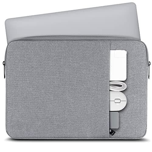 Boojarr 13.3 Inch Laptop Sleeve Compatible with 13 Inch MacBook Air/Pro, 14 Inch MacBook Pro, 14 Inch Notebook Computer Waterproof Shock Resistant Bag Tablet iPad Carrying Case, Grey — view 2