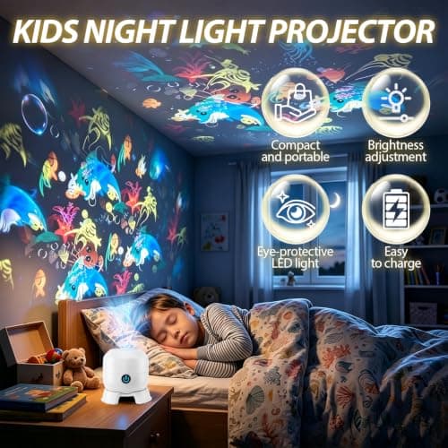 Dynamic Rotating Ocean Projector Light, Night Light Projector 360° Rotating — view 6