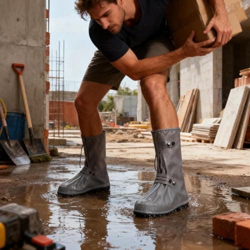 Waterproof Shoe Covers Reusable Silicone Stretchy — view 2