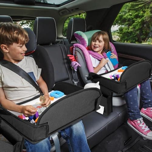 Kids Travel Tray for Toddler Car Seat, Road Trip Activities for Kid, 2Pcs — view 2