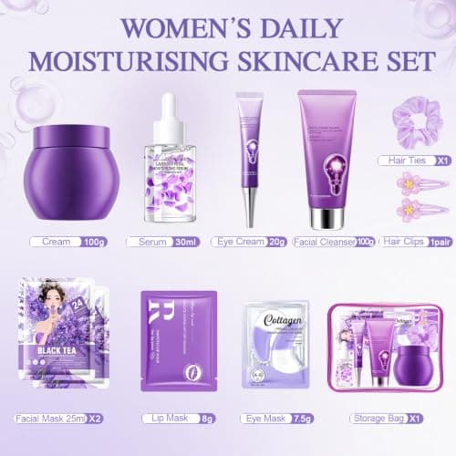 Lavender Skincare Set,10 PCS Skin Care Set For Women,Travel Skincare Set — view 2