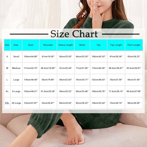 Flodxo Fleece Pyjamas Women Plus Size Teddy Pajamas Set 2 Piece Outfits — view 4