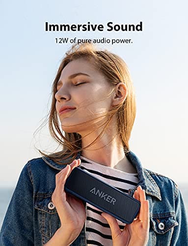 Anker soundcore 2 Portable Bluetooth Speaker, 12W Stereo, Navy Blue — view 3