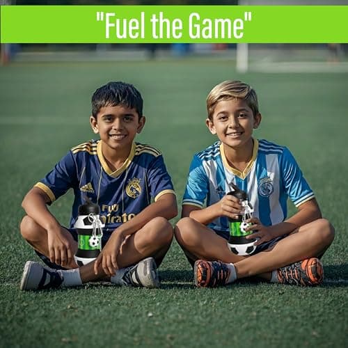 Mastery Football Collapsible Water Bottle - Football Gifts for Boys and Girls - Collapsible Water Bottle with Keychain Birthday Gift - Silicone Expandable Sports Water Bottle 550ml (Block-C) — view 6