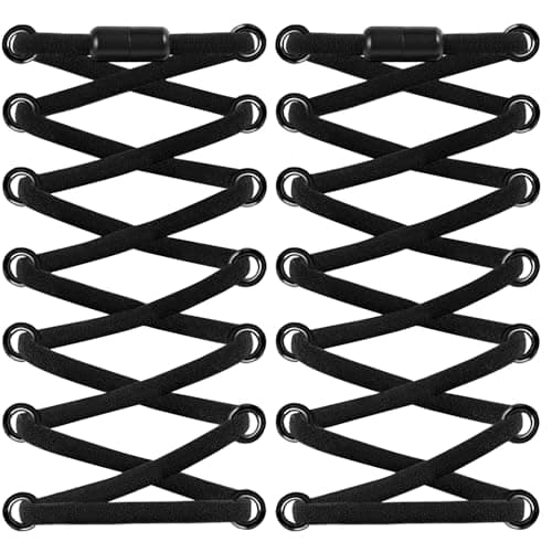 TAIXING 2 Pairs Round Elastic Laces, 5mm Heavy Duty No Tie Shoe Laces
