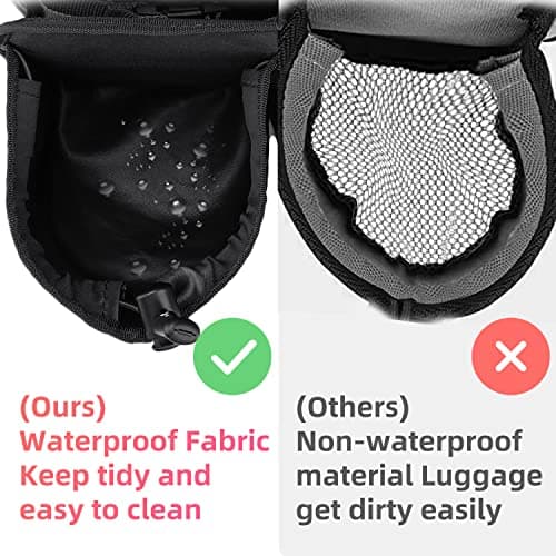 WALNEW Luggage Travel Cup Holder, Hands-free Drink Caddy Attachment Drinks Carrier for Drink Beverages Coffee Mugs fits Roll on Suitcase Handles Travel Accessories Black — view 5
