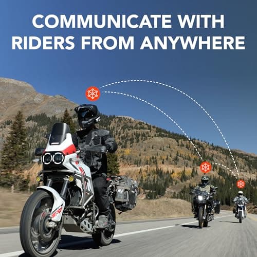 Sena 60S Motorcycle Communication Headset with WAVE, Mesh 3.0, and Bluetooth Intercom, IPX7 Waterproof, 24 hr Battery, 2 km Range, 2nd Generation SOUND by Harman Kardon Helmet Comms System, Dual Pack — view 2